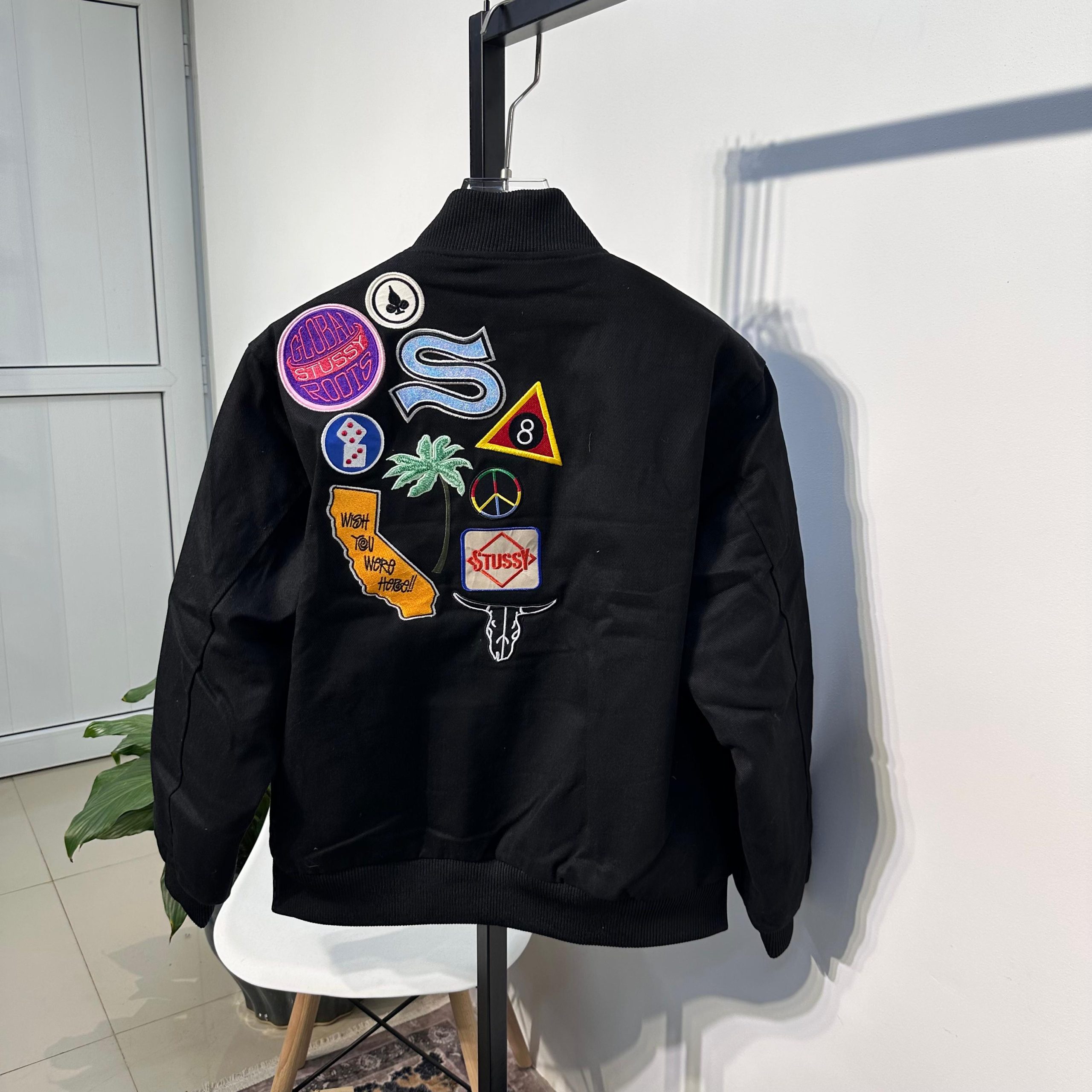 Stussy Souvenir Stadium Bomber Jacket 'Black' – New Style