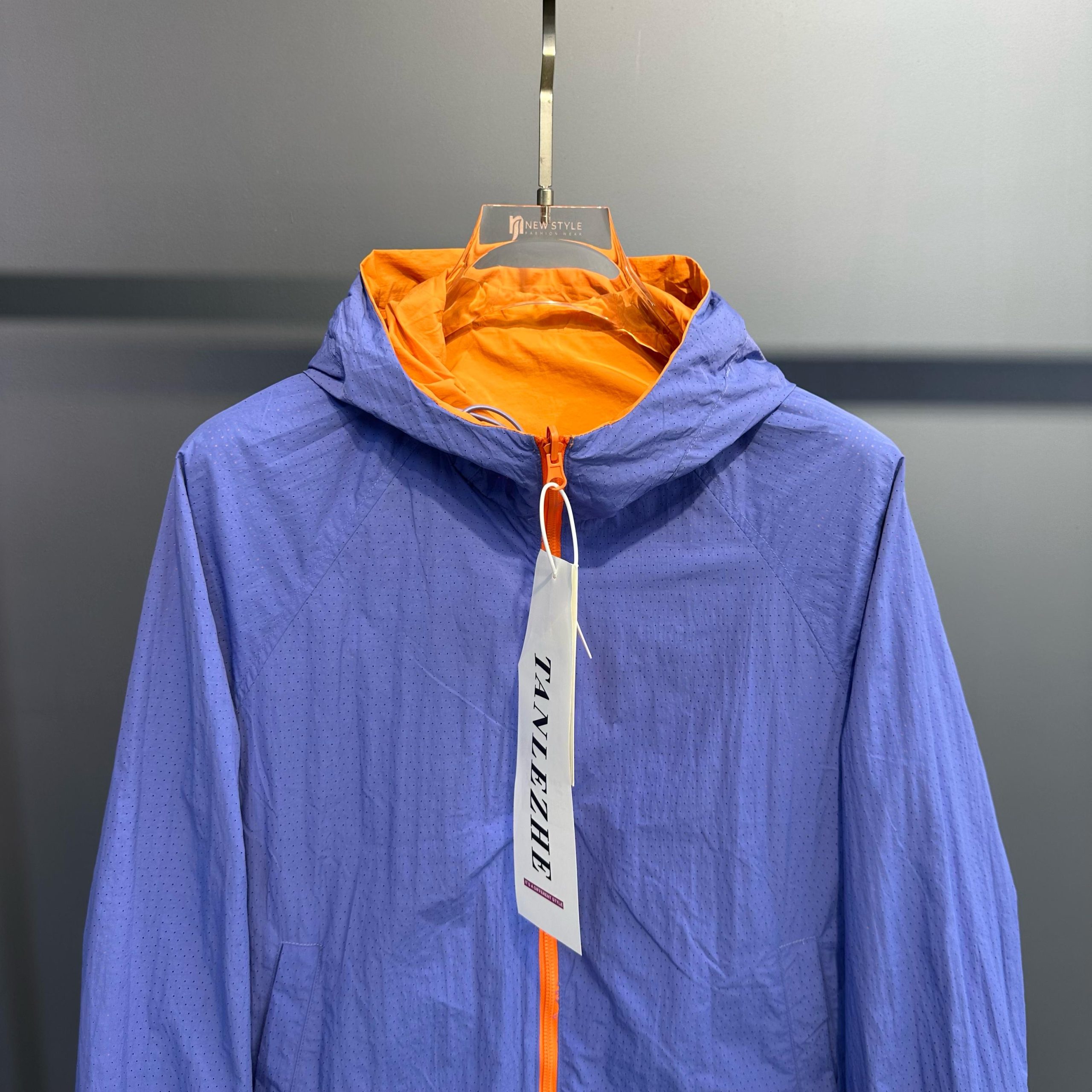 Lightweight REVERSABLE Windbreaker Jacket 'Orange/Purple' - Image 4