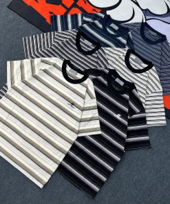 Linear Optimism Stripe Tshirt-Half