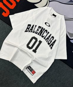 Balenciaga 01 Label Tshirt-Half 'White'