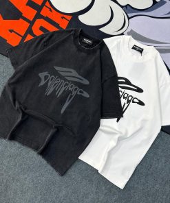 Balenciaga 3B Liquefied Oversized T-Shirt 'Black'