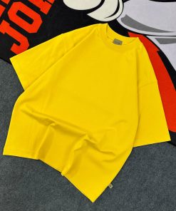 Classic Round Neck Plain T-Shirt 'Yellow'