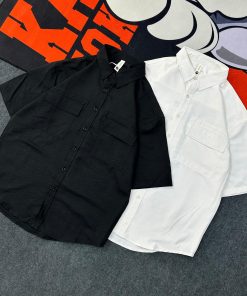 Summer Casual Cargo Shirt 'Black'