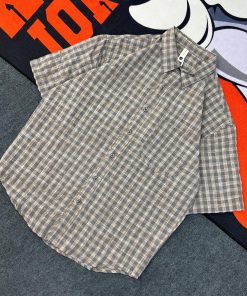 Summer Plaid Short Sleeve Shirt 'Grey'