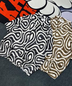 Retro Optical Illusion Short Sleeve Shirt 'Black White'
