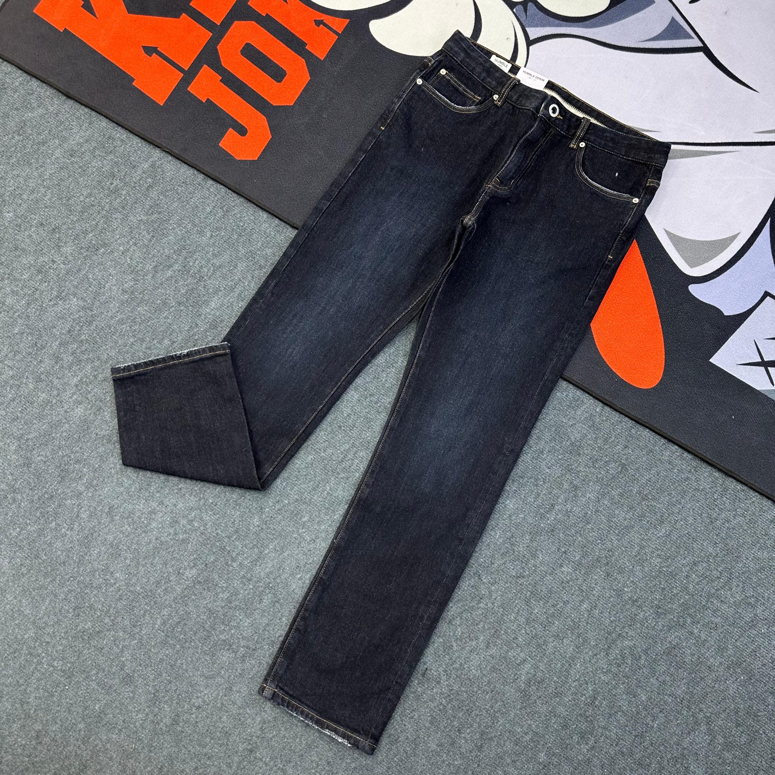 Straight-fit Denim Jeans-Pant 'Dark Wash Blue'