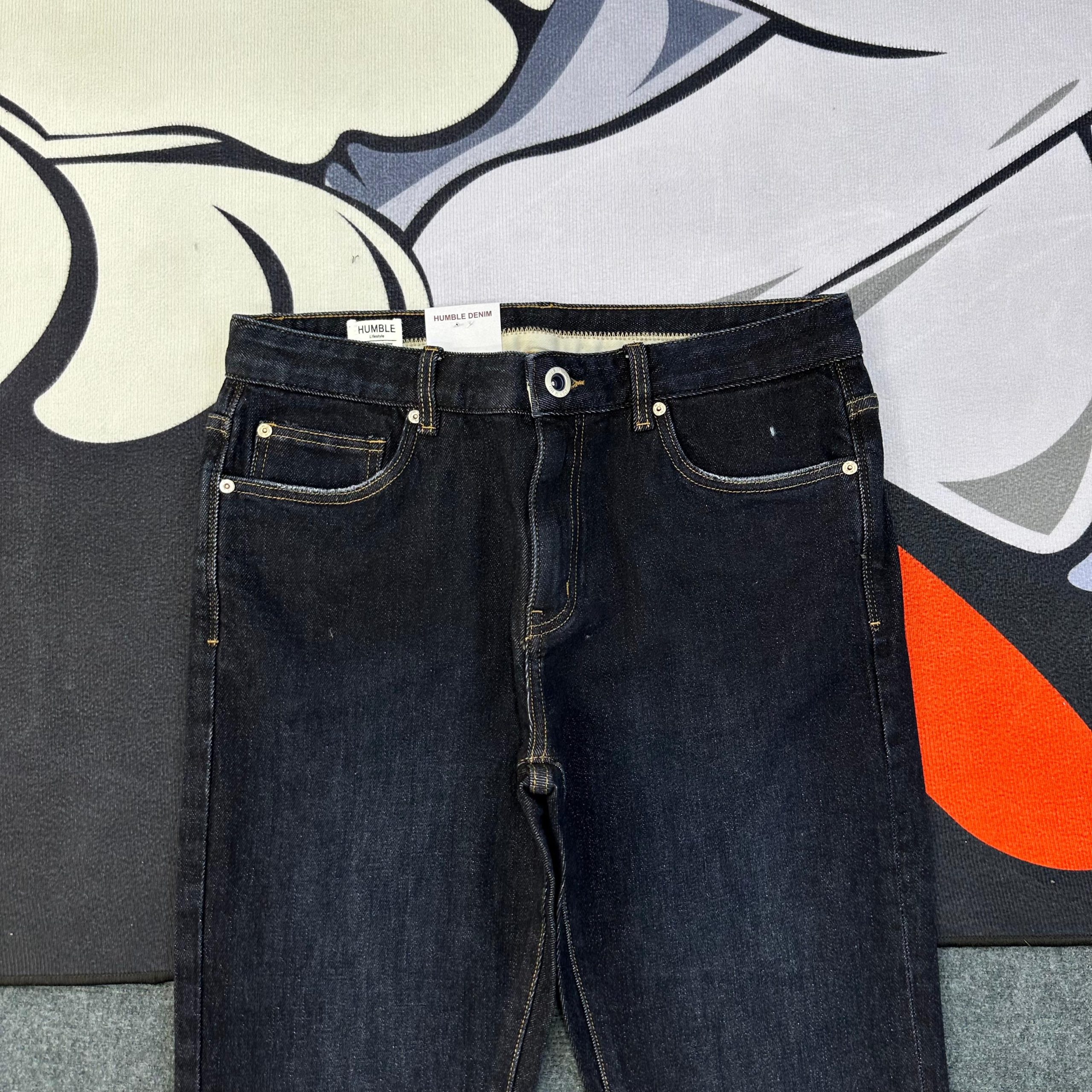 Straight-fit Denim Jeans-Pant 'Dark Wash Blue' - Image 2