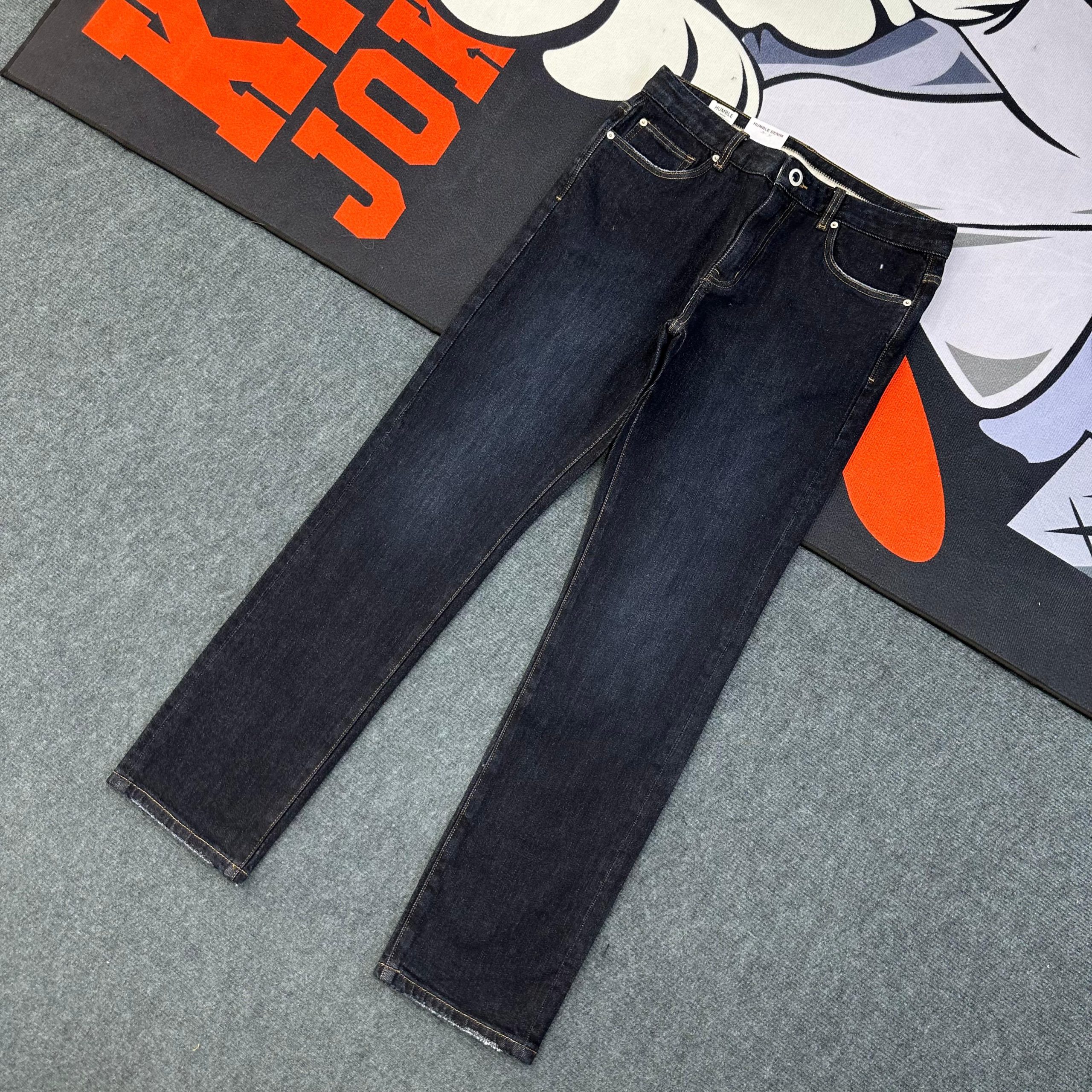 Straight-fit Denim Jeans-Pant 'Dark Wash Blue' - Image 4