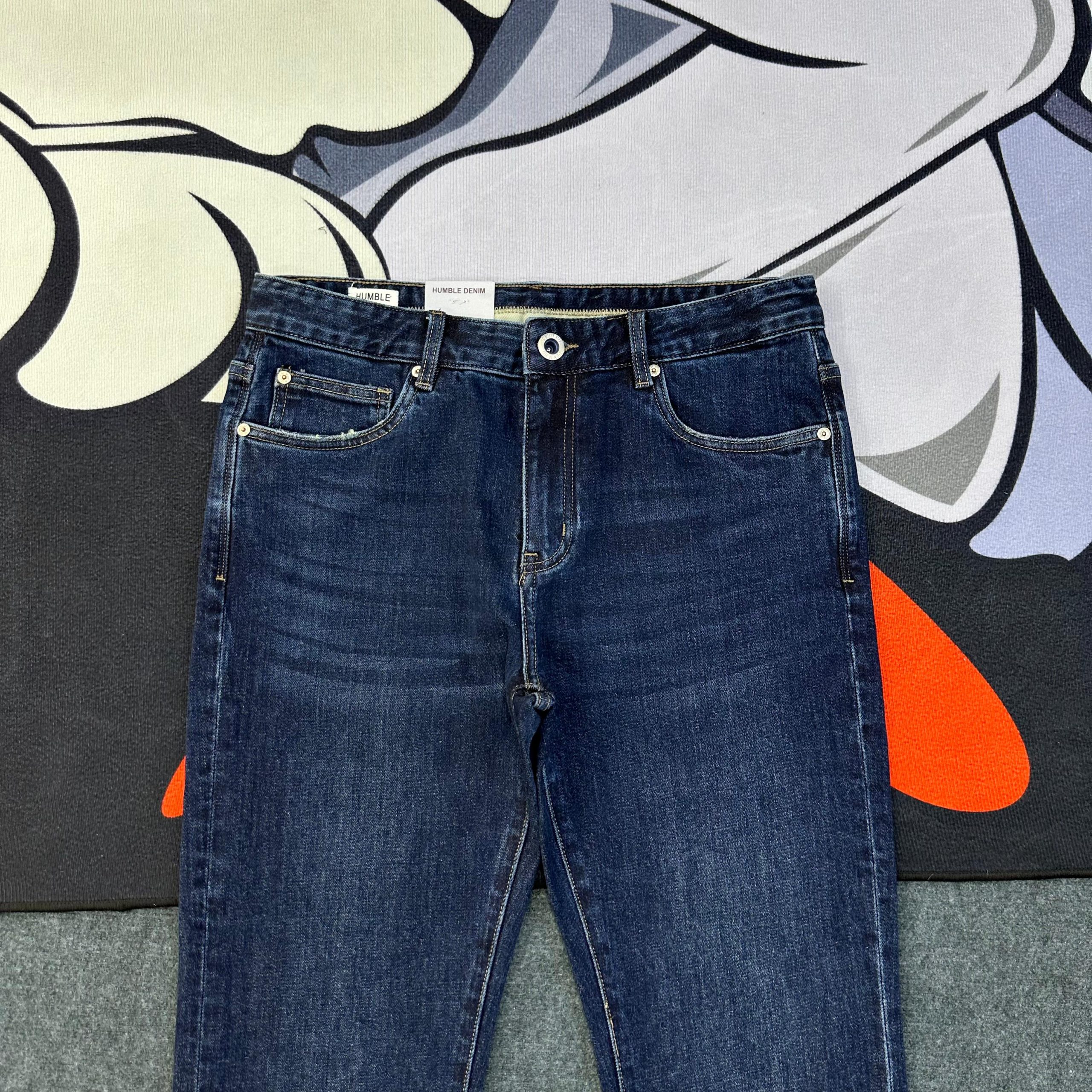 Skinny-fit Denim Jeans-Pant 'Deep-Blue' - Image 2