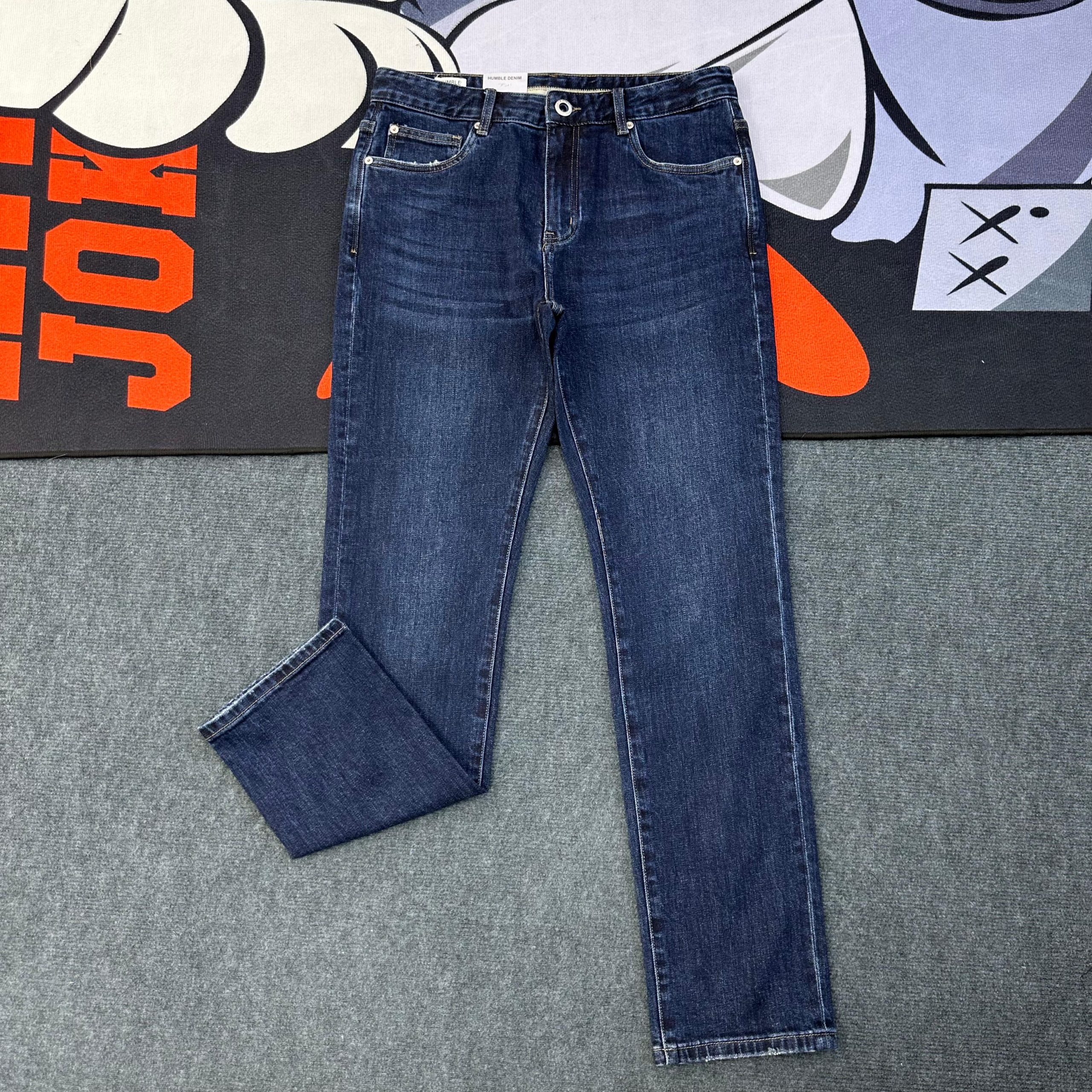 Skinny-fit Denim Jeans-Pant 'Deep-Blue' - Image 4