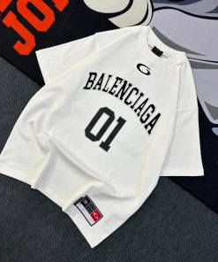 Balenciaga Basketball Series Oversized Tshirt-Half 'White'
