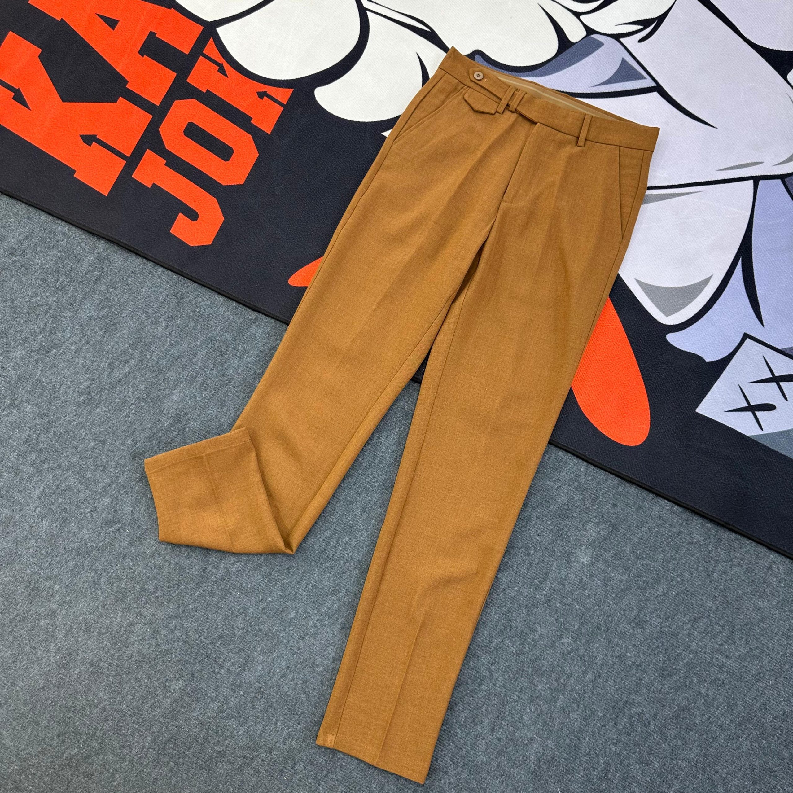 Chinos Slim-Fit Casual Tan Pants