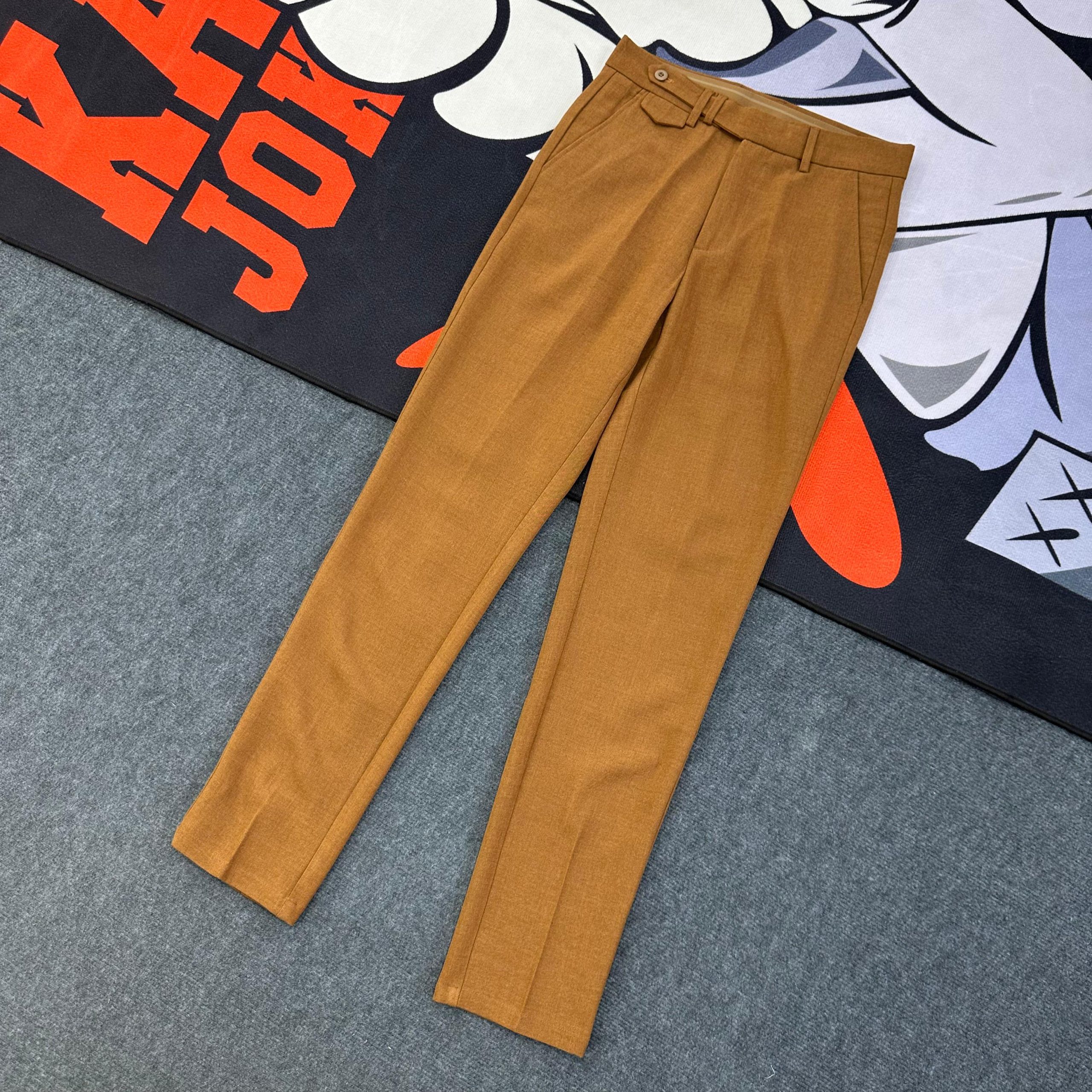 Chinos Slim-Fit Casual Tan Pants - Image 2