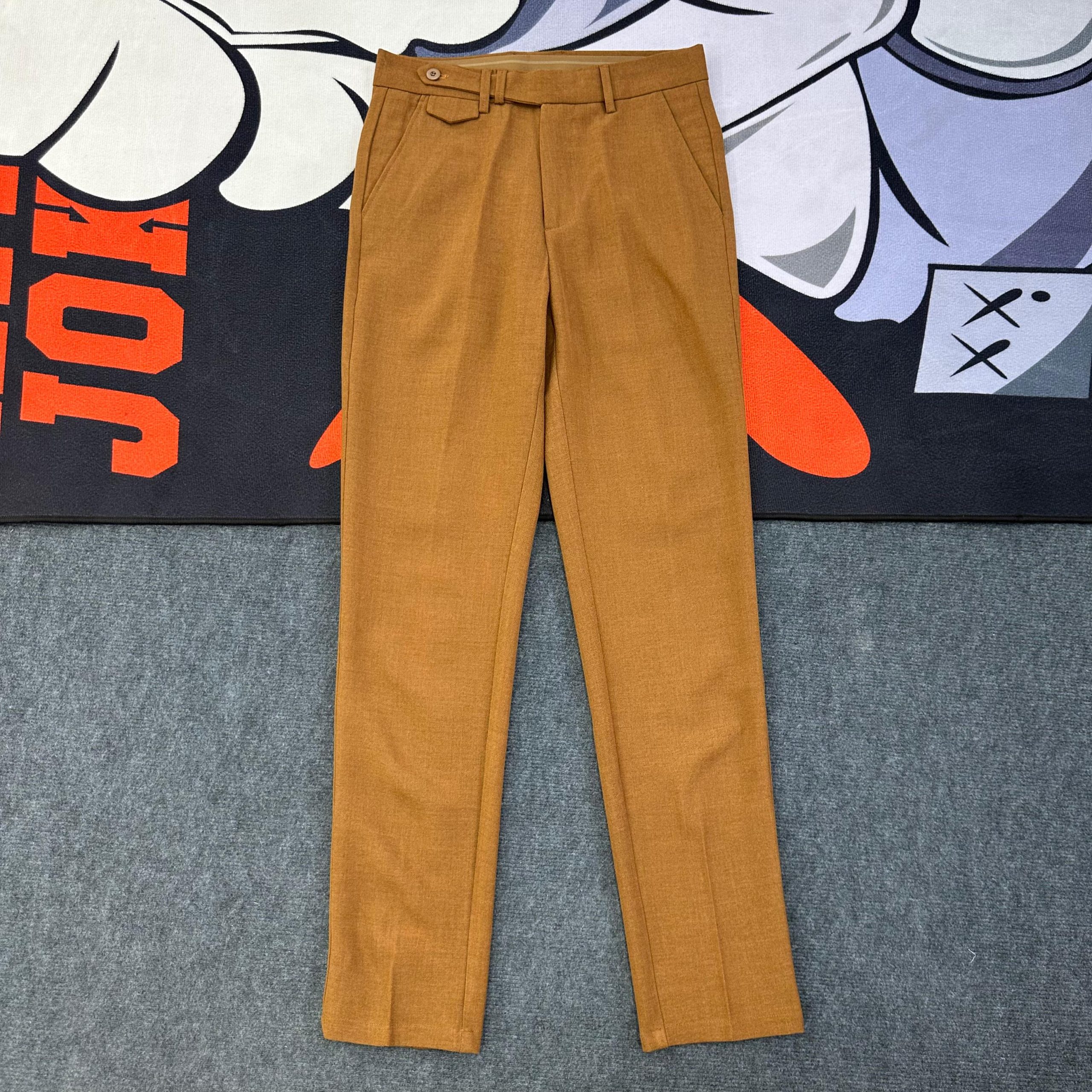 Chinos Slim-Fit Casual Tan Pants - Image 4