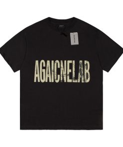 Agaicnelab Black Tshirt-Half