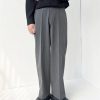 Plain Straight Grey Formal Pant
