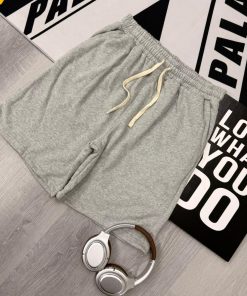 Premium Drawstring Relaxed Fit Short Shorts Half Pant 'Light Grey'