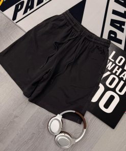 Premium Drawstring Relaxed Fit Short Shorts Half Pant 'Fade Black'