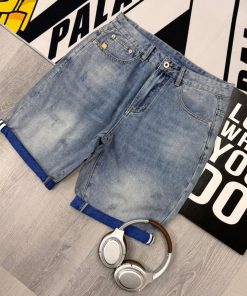 The Heritage Rolled Denim Blue Mist Half Pant