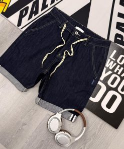 The Heritage Rolled Denim Indigo Dark Blue Half Pant