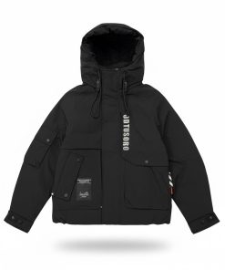 Men’s Urban Streetwear Heavyweight Tactical Down Jacket 'Black'
