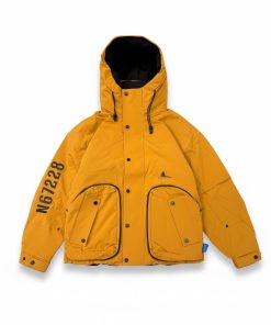 Premium White Duck Down Insulated Tactical Hooded Down Jacket 'Orange'