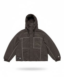 Urban Tactical Contrast Reflective Piping & Multi-Pocket Down Jacket 'Black'