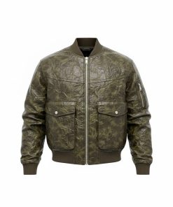 The Elevated Torras Interfusion Leather Jacket 'Olive Green'