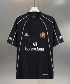 Balenciaga 24SS Soccer Series Paris Soccer Oversized Jersey 'Black'
