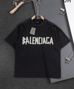 Balenciaga Tape Type Tshirt-Half 'Vintage Grey/Black/Yellow'