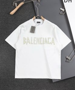 Balenciaga Tape Type Tshirt-Half 'White/Grey/Yellow'