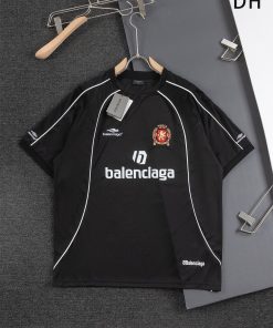 Balenciaga 24SS Soccer Series Paris Soccer Oversized Jersey 'Black'