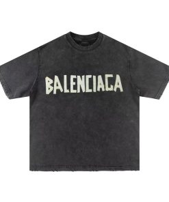 Balenciaga Tape Type Tshirt-Half 'Vintage Grey/Black/Yellow'