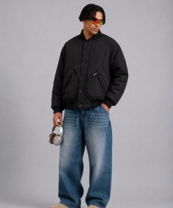 Oversized Technical Bomber Jacket 'Black'