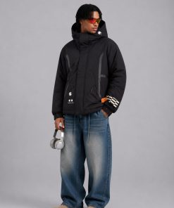 Precision Utility Techwear Modular Down Jacket 'Black'