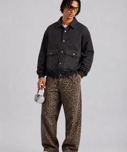 Felted Wool Pocket Bomber Jacket 'Dark Grey'
