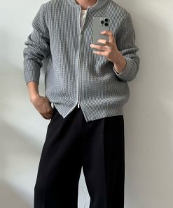 Men's Full-Zip Cardigan Sweater 'Grey'