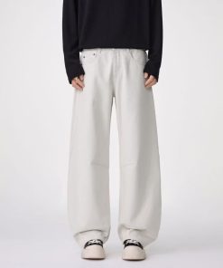 Relaxed-Fit Wide Leg Pant 'White'