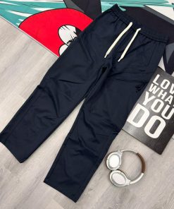 Athleisure Comfort-Fit Drawstring Navy Blue Pant