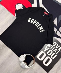 The Supreme Arch Logo Premium Cotton T-Shirt 'Black'