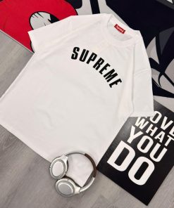 The Supreme Arch Logo Premium Cotton T-Shirt 'White'