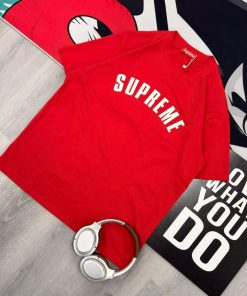 The Supreme Arch Logo Premium Cotton T-Shirt 'Red'