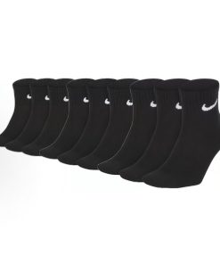 Nike Everyday Lightweight Mid Tops Sports Training Socks 3-Pairs 'Black'