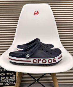 Logo Band Comfort Clogs Lightweight Slip On Casual Sandals 'Dark Blue/Maroon'