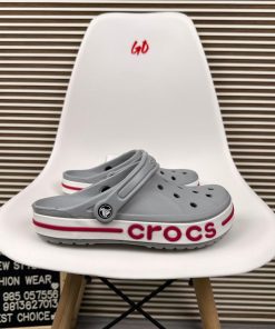 Logo Band Comfort Clogs Lightweight Slip On Casual Sandals 'Grey/Pink'