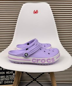 Logo Band Comfort Clogs Lightweight Slip On Casual Sandals 'Purple/White'