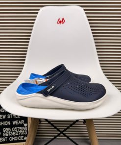 Ultra Light Comfort Clogs Soft Cushion Slip On Sandals 'Navy/White'