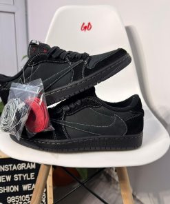 All Black Low Top Sneakers Premium Suede Streetwear Casual Shoes Phantom Edition