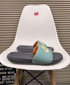 Comfort Cushion Slides Lightweight Slip On Casual Everyday Sandals 'Mica Green/Grey'