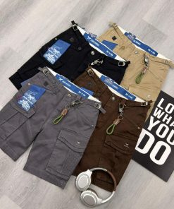 Utility Cargo Shorts Embroidered Multi Pocket Casual Streetwear Half Pants